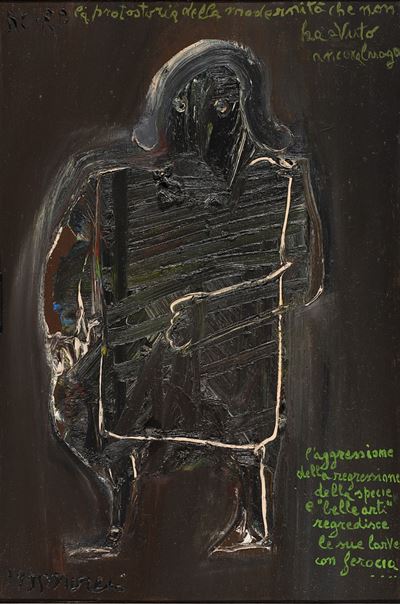 La protostoria, olio su tela, 1991