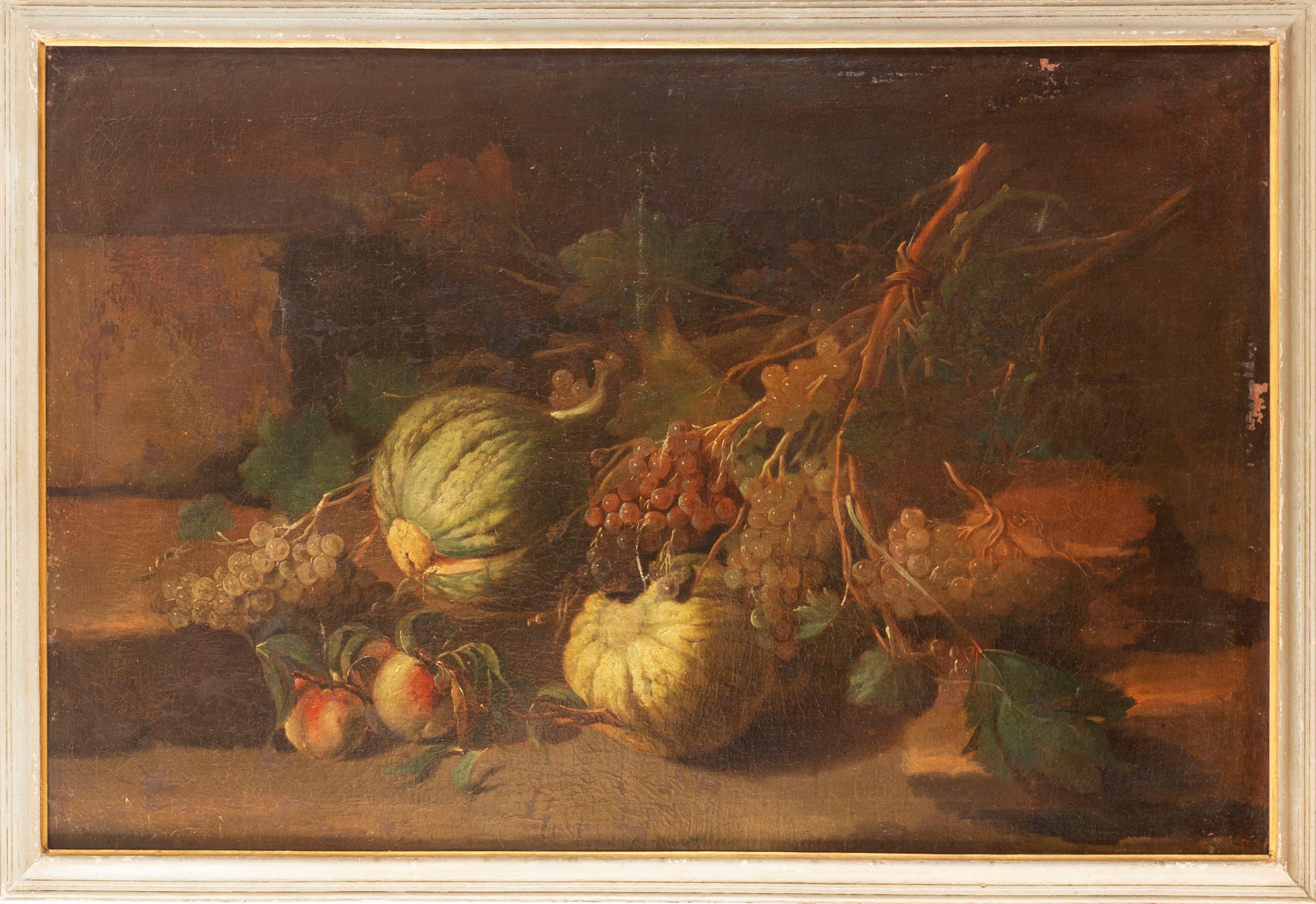 Scuola Emiliana, Fine Secolo XVIII - Autore sconosciuto, Due nature morte in un interno di cucina...