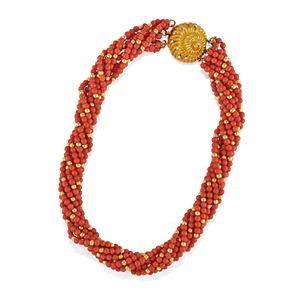 Collana con corallo