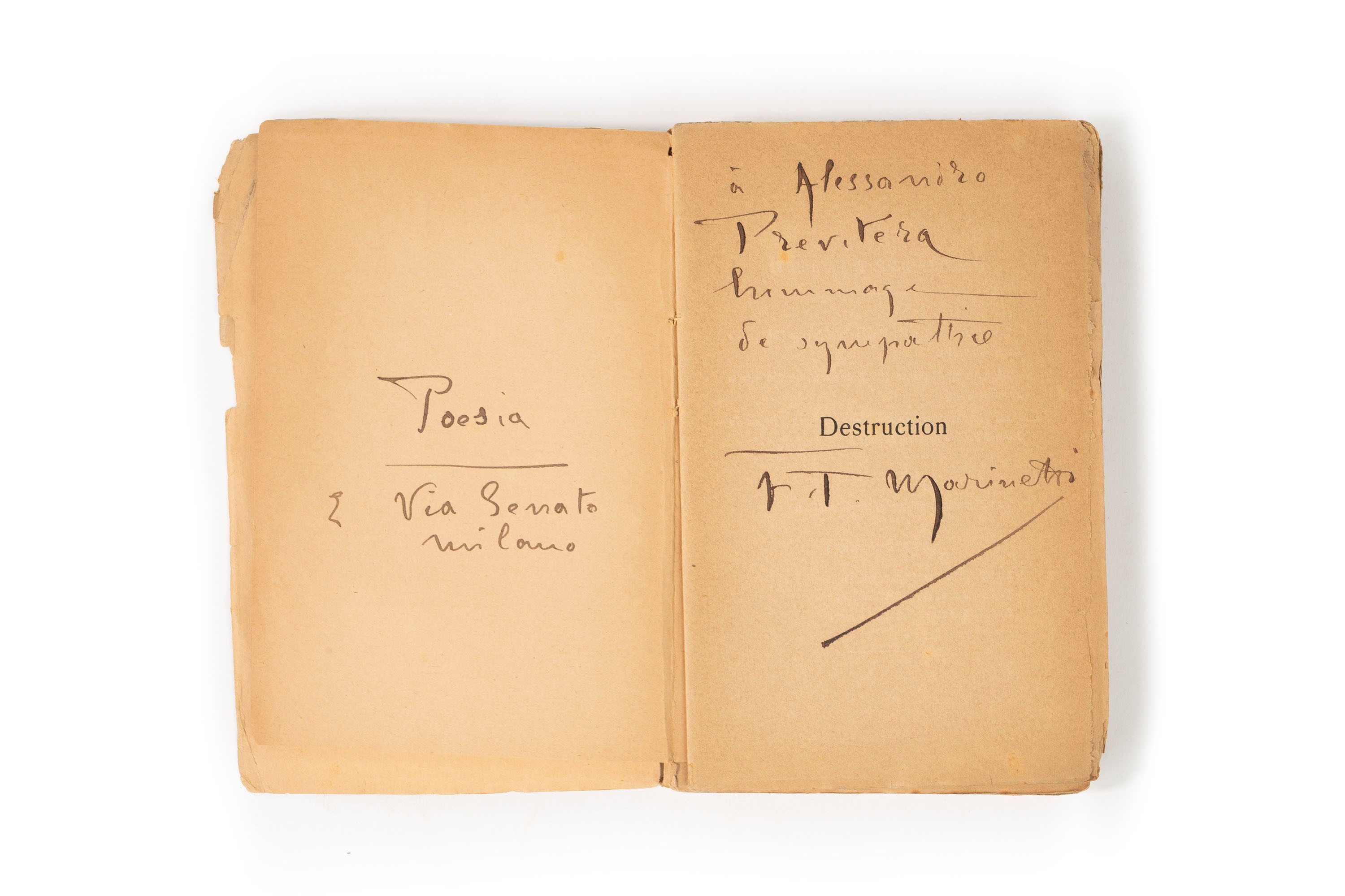 Filippo Tommaso Marinetti - Destruction. Poèmes Lyriques.