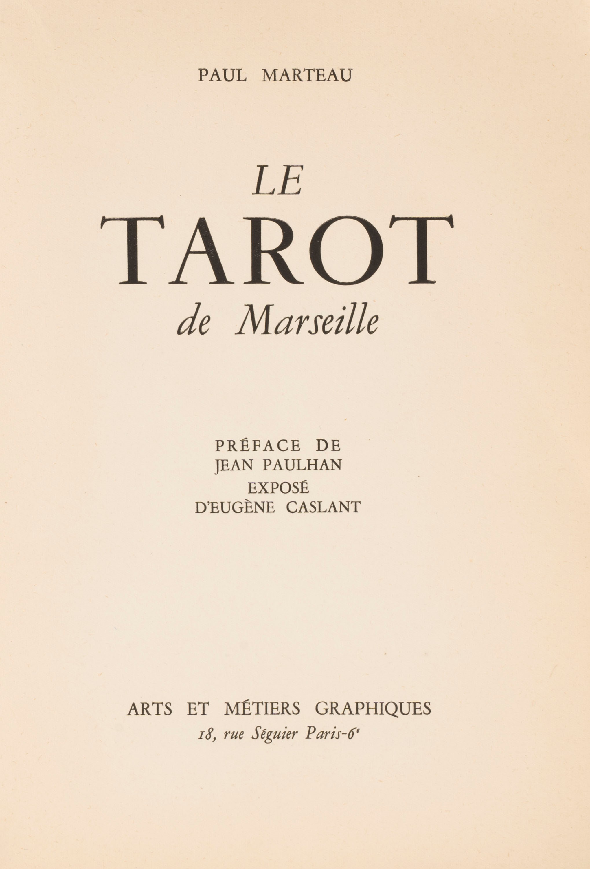 Paul Marteau - Le Tarot De Marseille