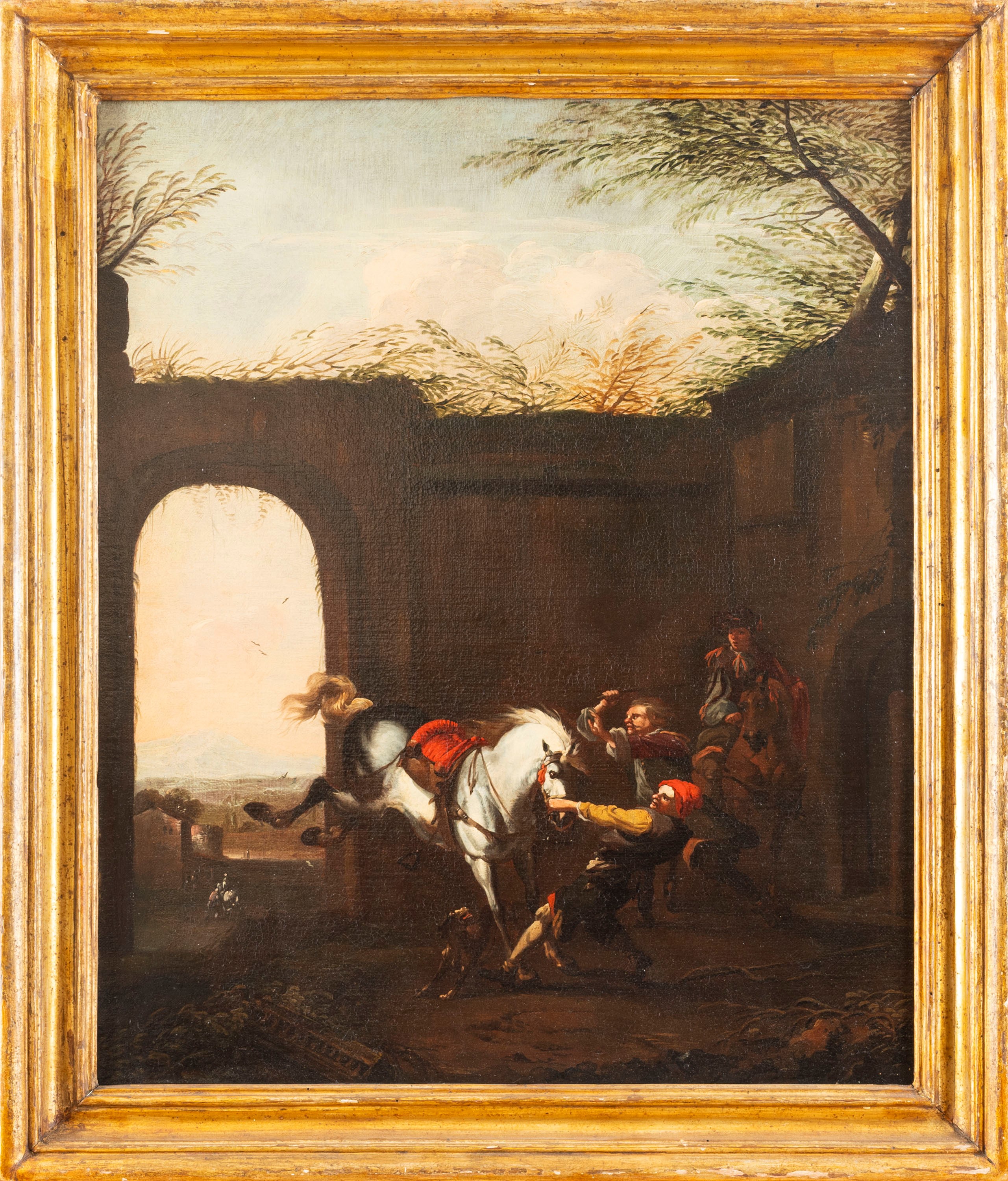 Pieter Van Bloemen, Detto lo Stendardo - Pieter van Bloemen, Cavallo imbizzarrito, olio su tela