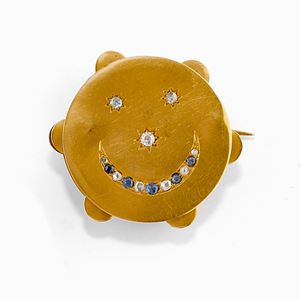 Spilla in oro giallo 18K