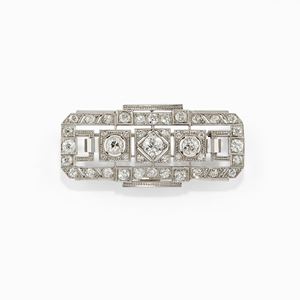 Spilla in oro bianco 18K