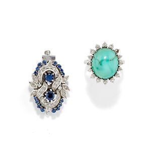 Anello e chiusura in oro bianco 18K