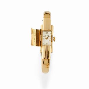 A 18K yellow gold lady's wristwatch, Festina, defects