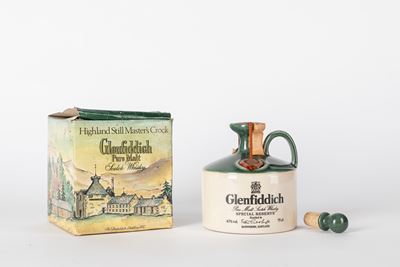 Glenfiddich, Bottiglia in ceramica Pure Malt degli anni '80 - 75 cl 43% OB