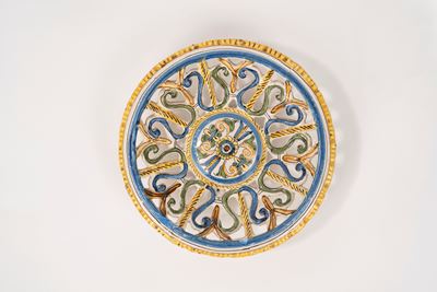 Crespina Tonda Traforata in Maiolica Policroma, Savona, Secolo XVII