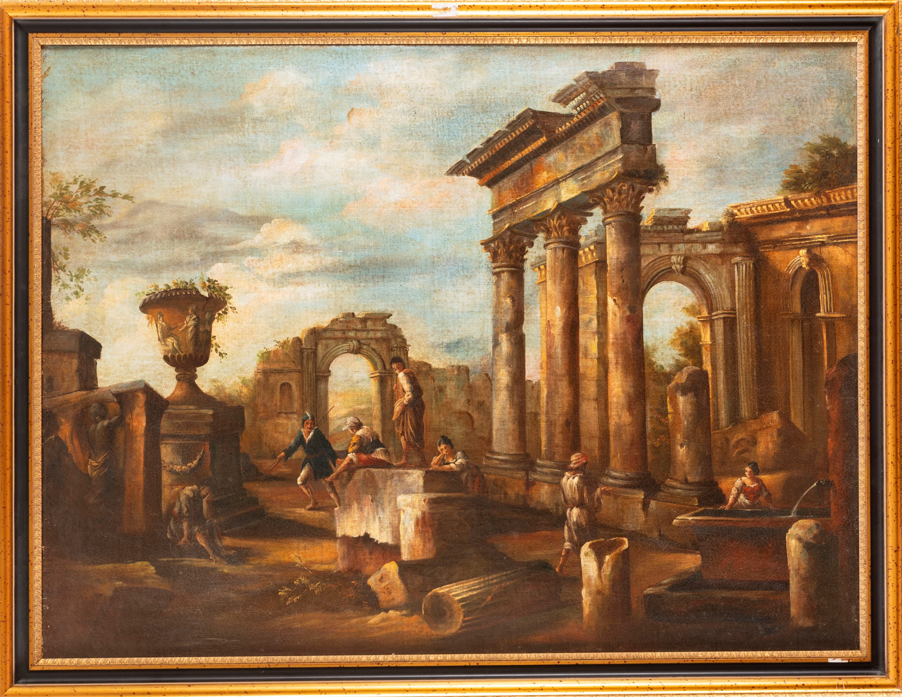 Seguace di Giovanni Paolo Panini - Capriccio Architettonico