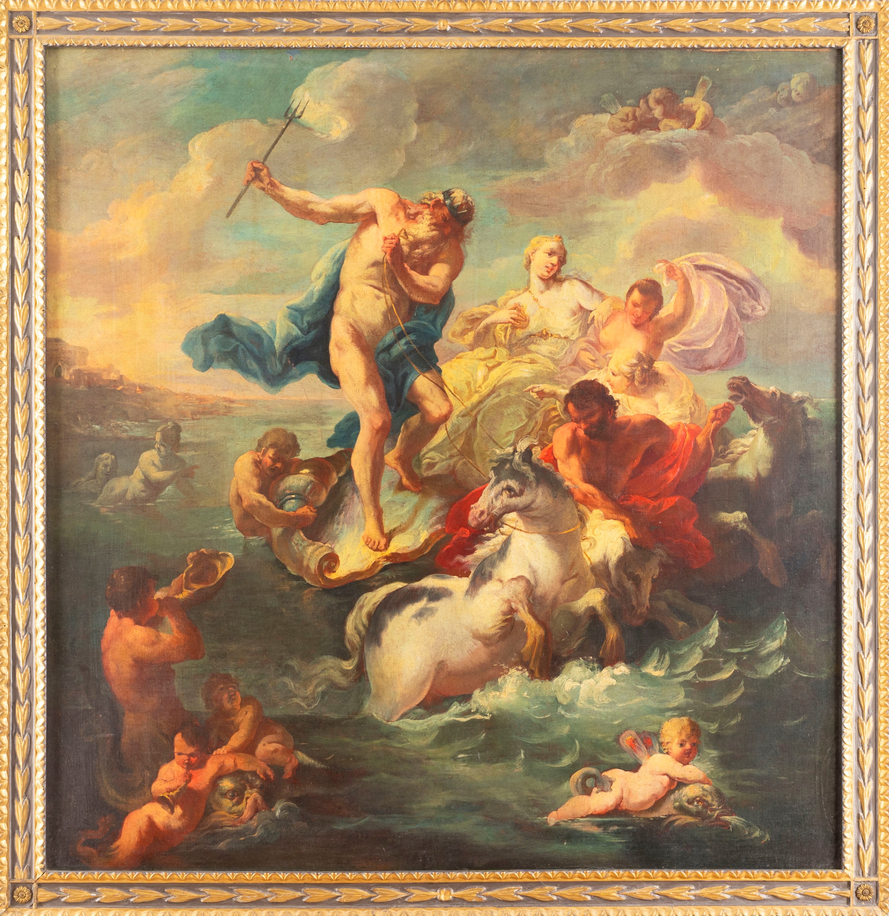 Scuola Francese, Secolo XVIII - Antoine Coypel, Trionfo di Nettuno, olio su tela