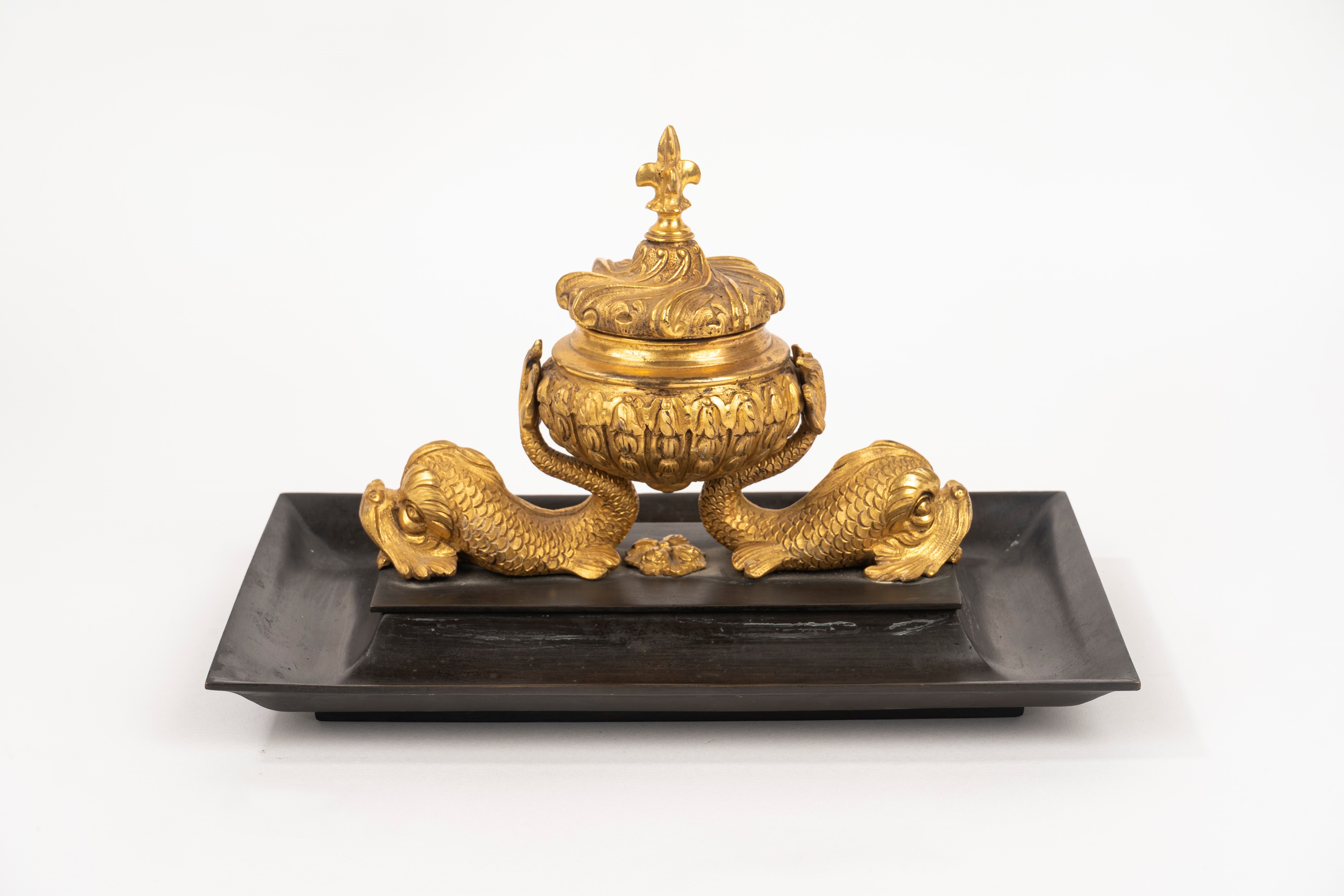 Calamaio in Bronzo, Francia Fine Secolo XIX