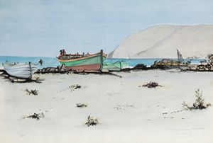 Barche in riva la mare 