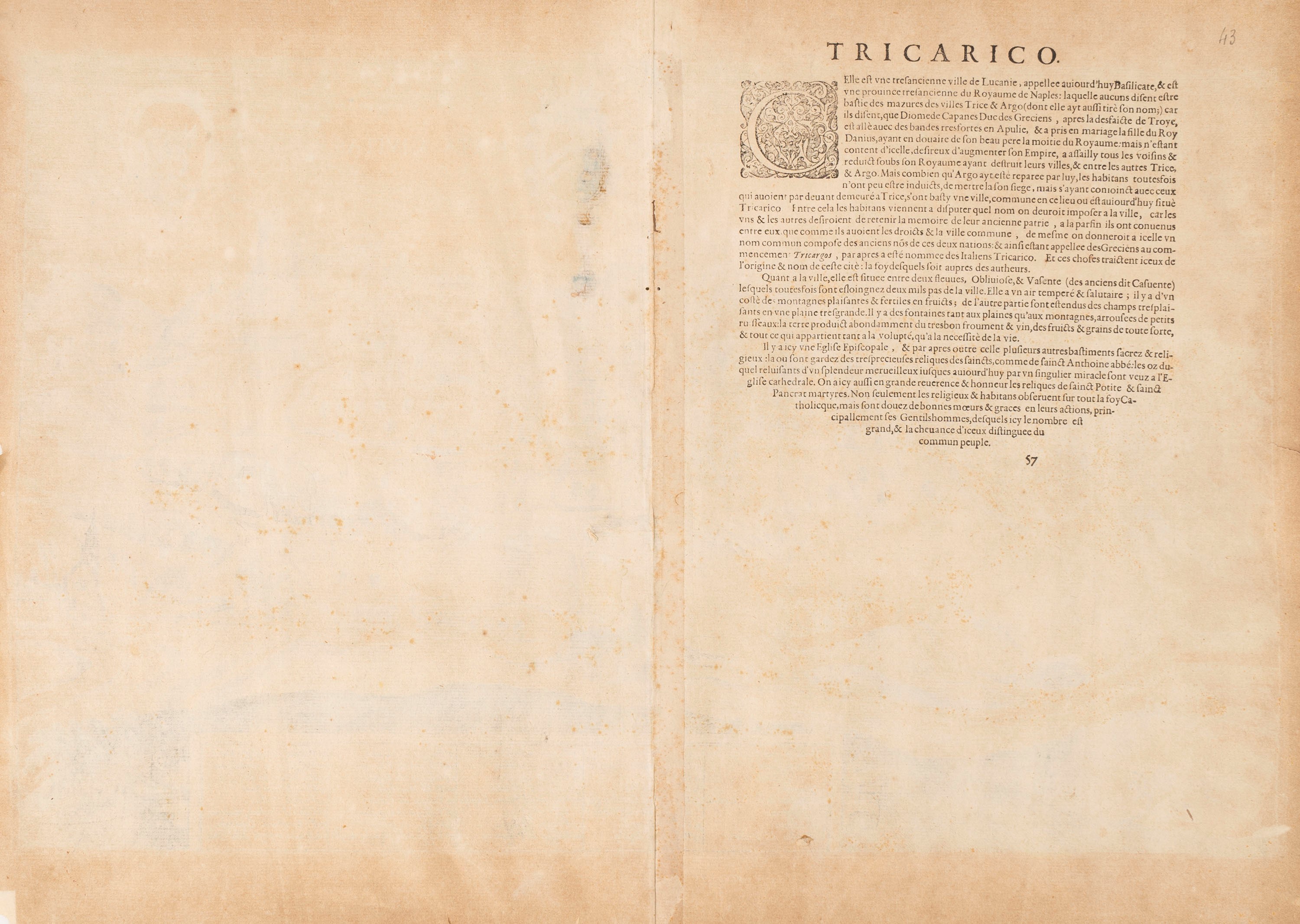 Braun, Georg - Hogenberg, Frans - Tricaricum Basilicatae Civitas