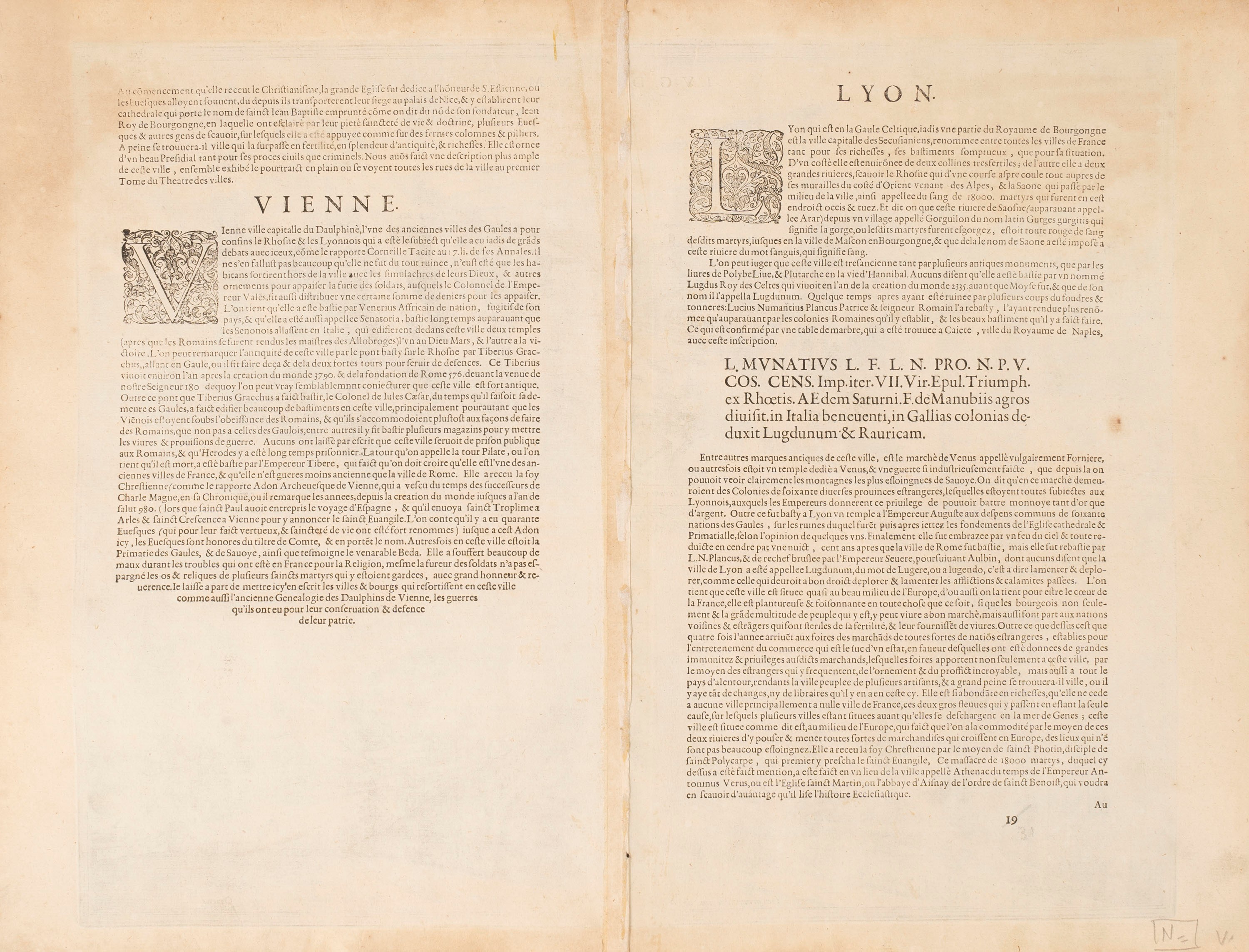 Braun, Georg - Hogenberg, Frans - Lugdunum Vulgo Lion. Ex Archetjpo Aliorum Delineavit Georgius H...