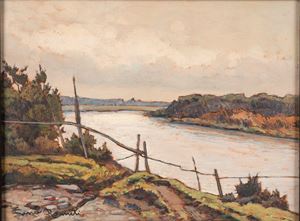 Romiti Gino - River landscape