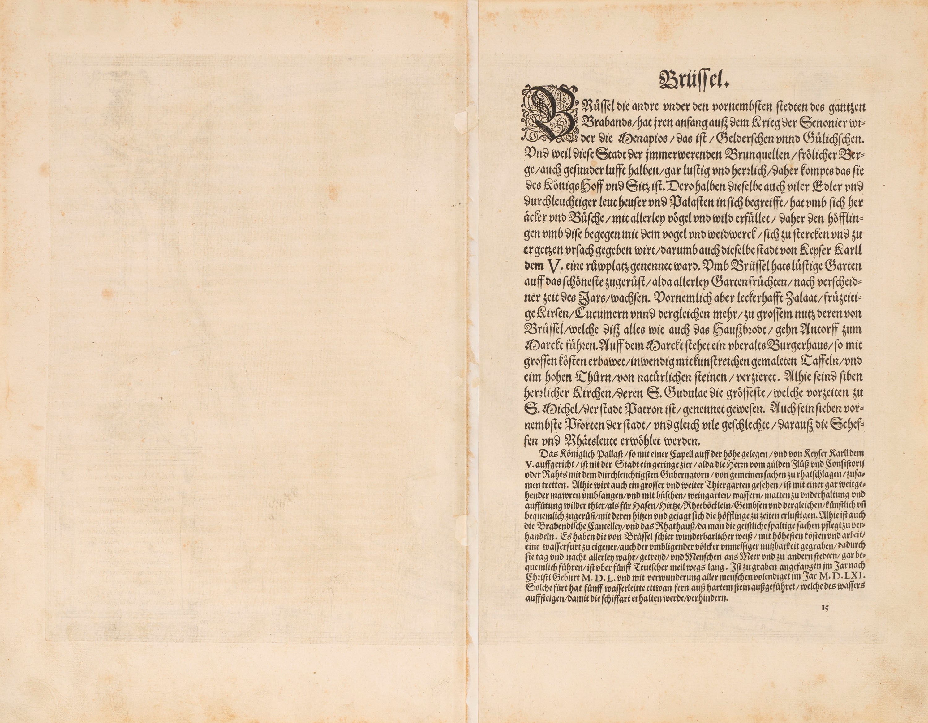 Braun, Georg - Hogenberg, Frans - Bruxella Urbis Aulicorum Fontium Copia, Magnificentia…