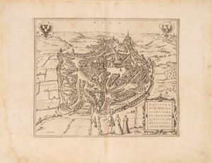 Aich. Aquisgranum, urbs praeclatissima primum inter quatuor imperii civitates locum obtinet.