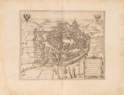 Aich. Aquisgranum, Urbs Praeclatissima Primum Inter Quatuor Imperii Civitates Locum Obtinet.