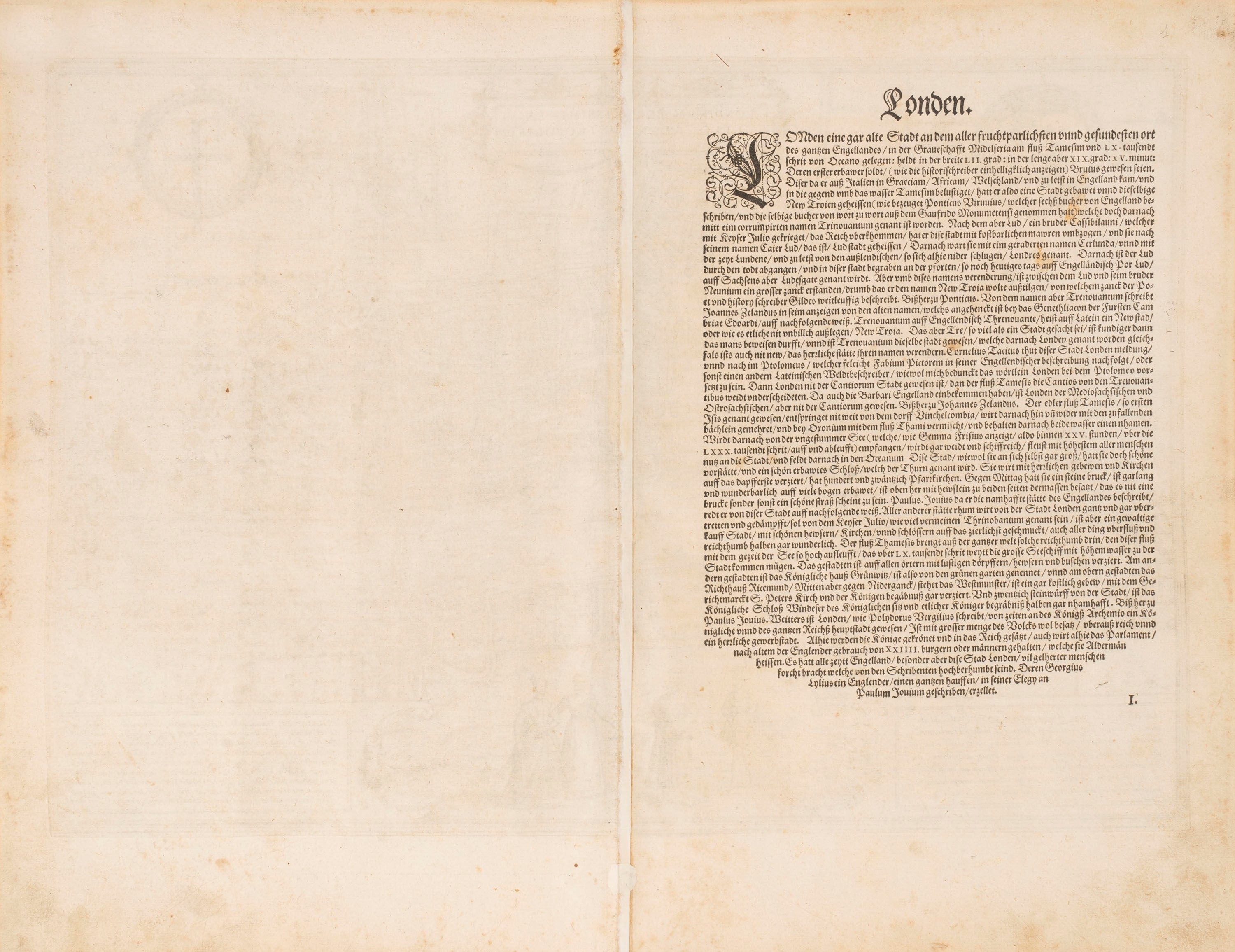 Braun, Georg - Hogenberg, Frans - Londinum Feracissimi Angliae Regni Metropolis