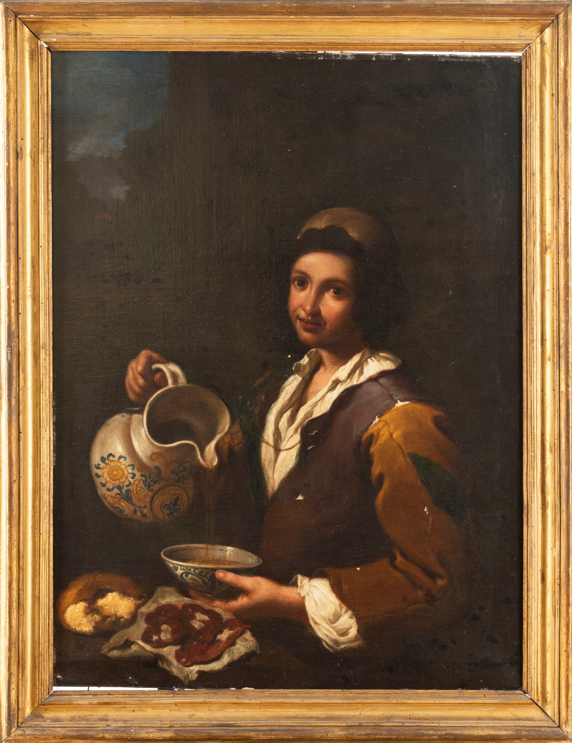 Antonio Mercurio Amorosi - Ragazzo con brocca, olio su tela