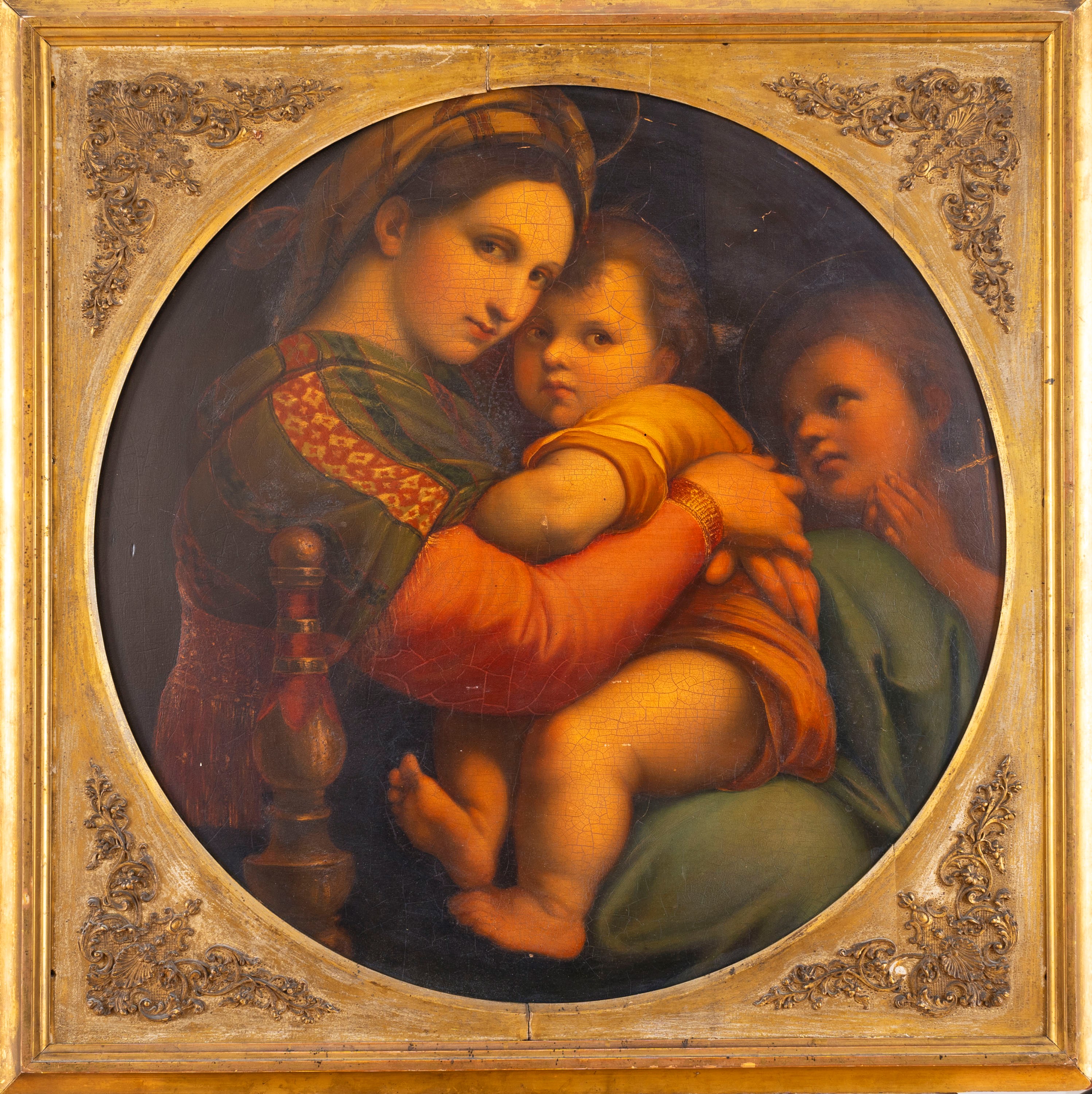 Da Raffaello - Raffaello, Madonna della seggiola, olio su tavola
