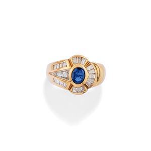  - Anello con zaffiro