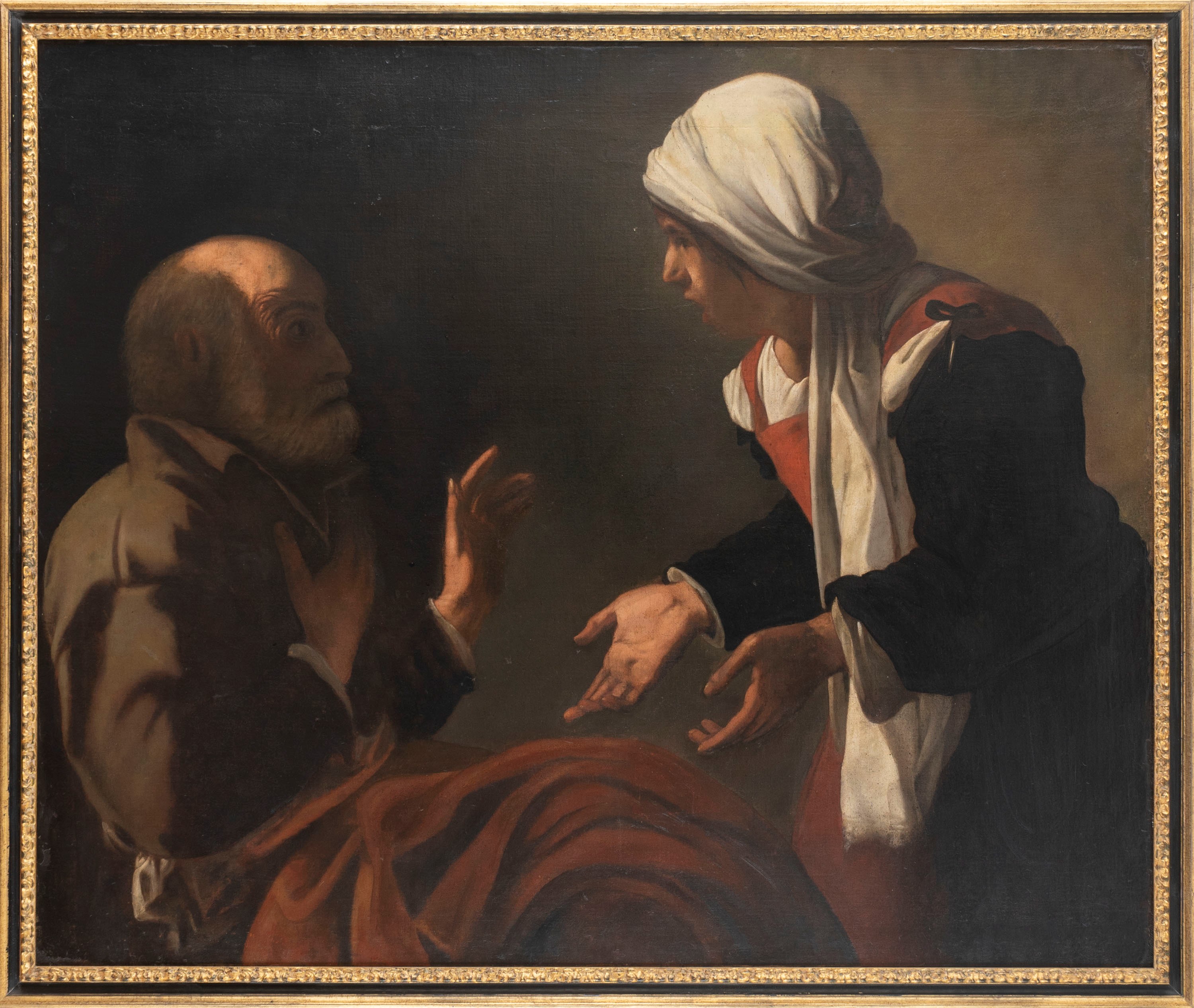 Dal Pensionante del Saraceni - Autore indefinito, Negazione di San Pietro, olio su tela