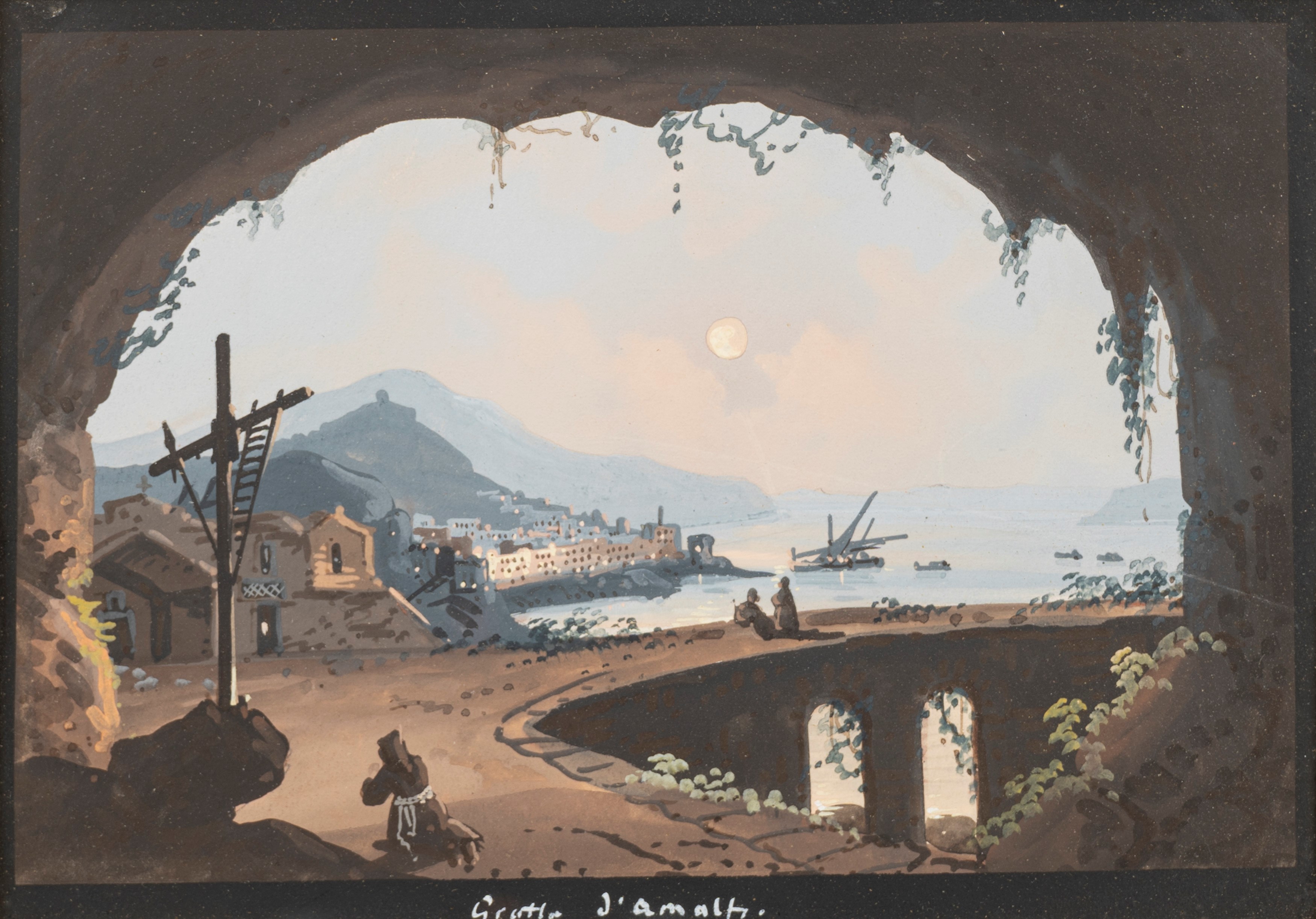 Scuola Napoletana del XX Secolo - Grotta Blu; Grotta di Amalfi e Grotta di Pozzuoli