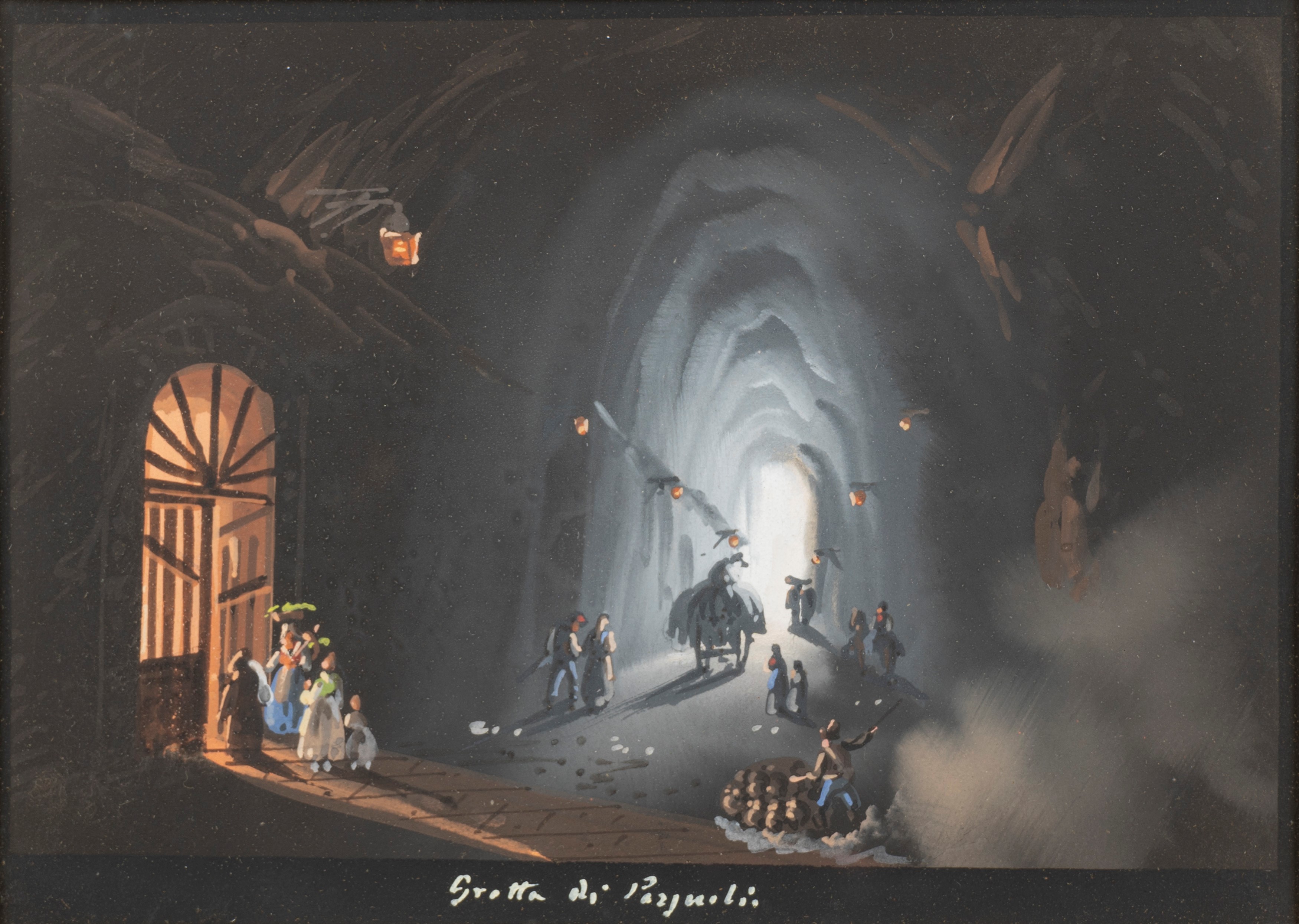 Scuola Napoletana del XX Secolo - Grotta Blu; Grotta di Amalfi e Grotta di Pozzuoli