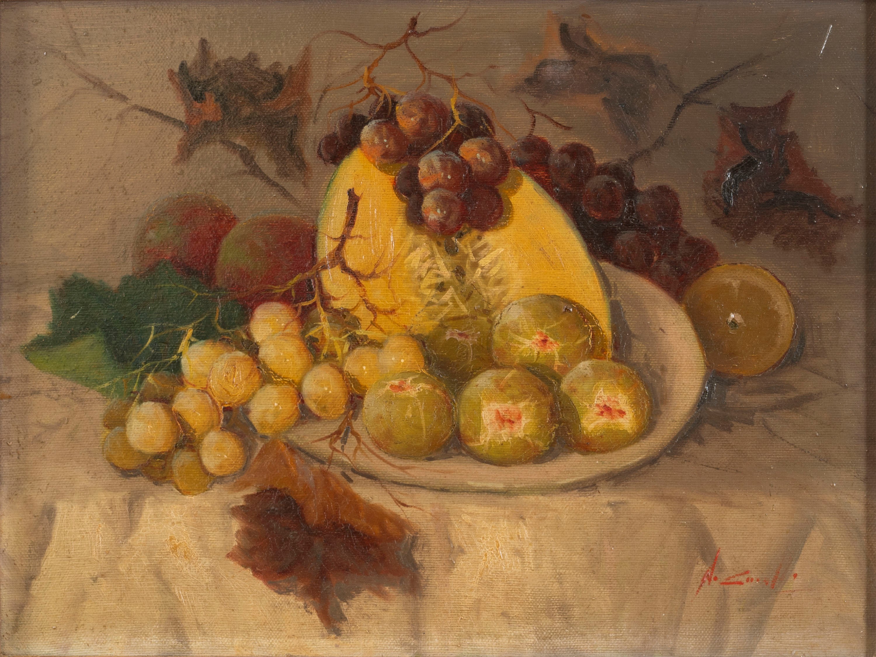 Scuola Europea, Secolo XX - Due Nature Morte con Fichi