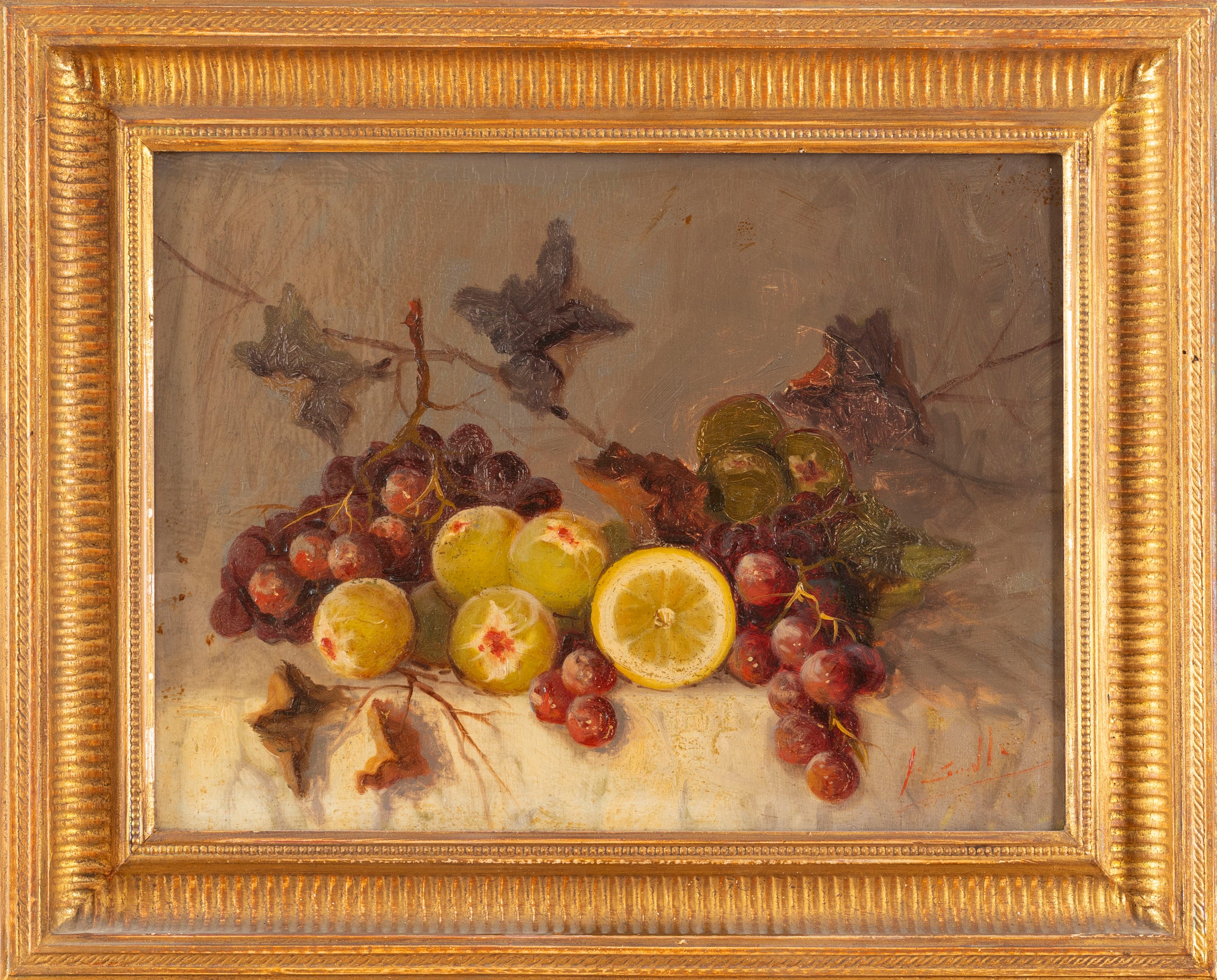 Scuola Europea, Secolo XX - Due Nature Morte con Fichi