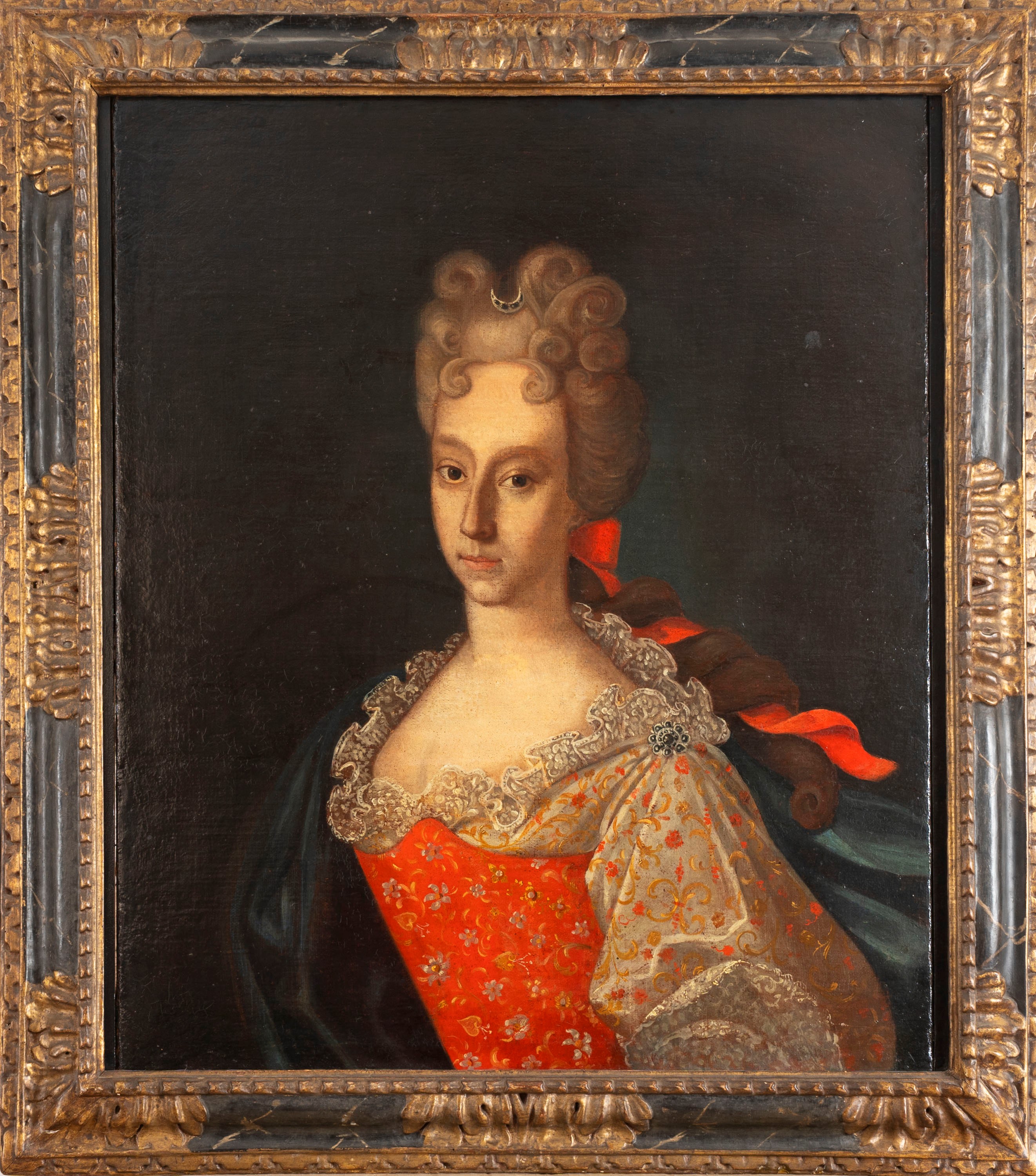 Scuola Dell'italia Settentrionale, Secolo XVIII - Ritratto di Gentildonna a Mezzo Busto con Fiocc...