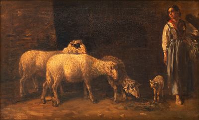 Pastorella con Gregge