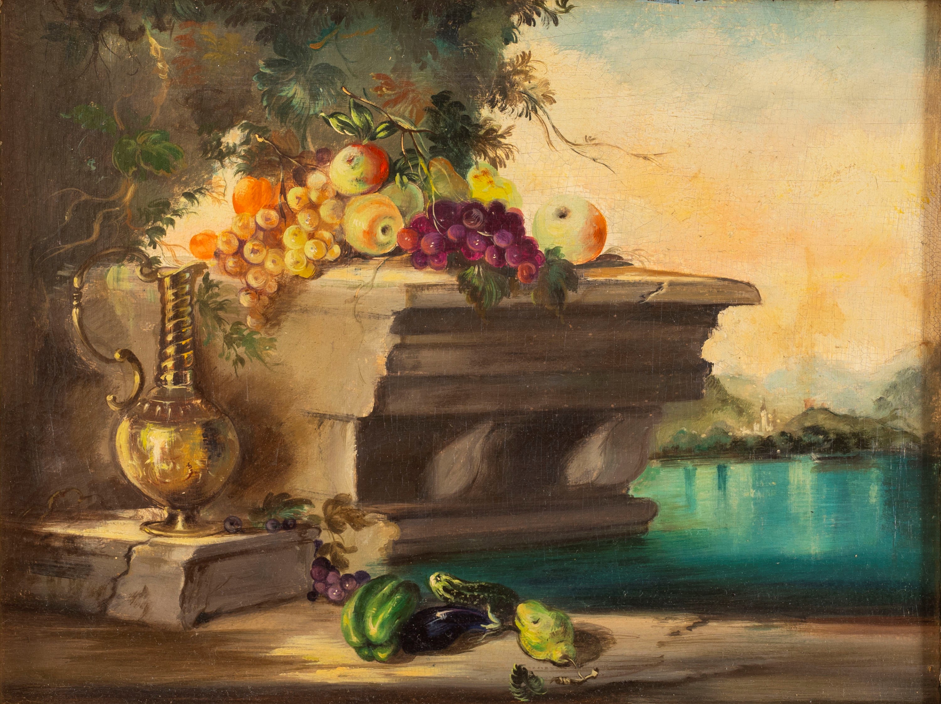 Maniera di Abraham Brueghel - Quattro Dipinti Raffiguranti Nature Morte