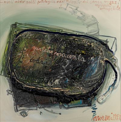 Qualche cosa con la coda, olio su tela (1986)