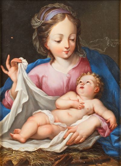 Madonna con Bambino, olio su rame