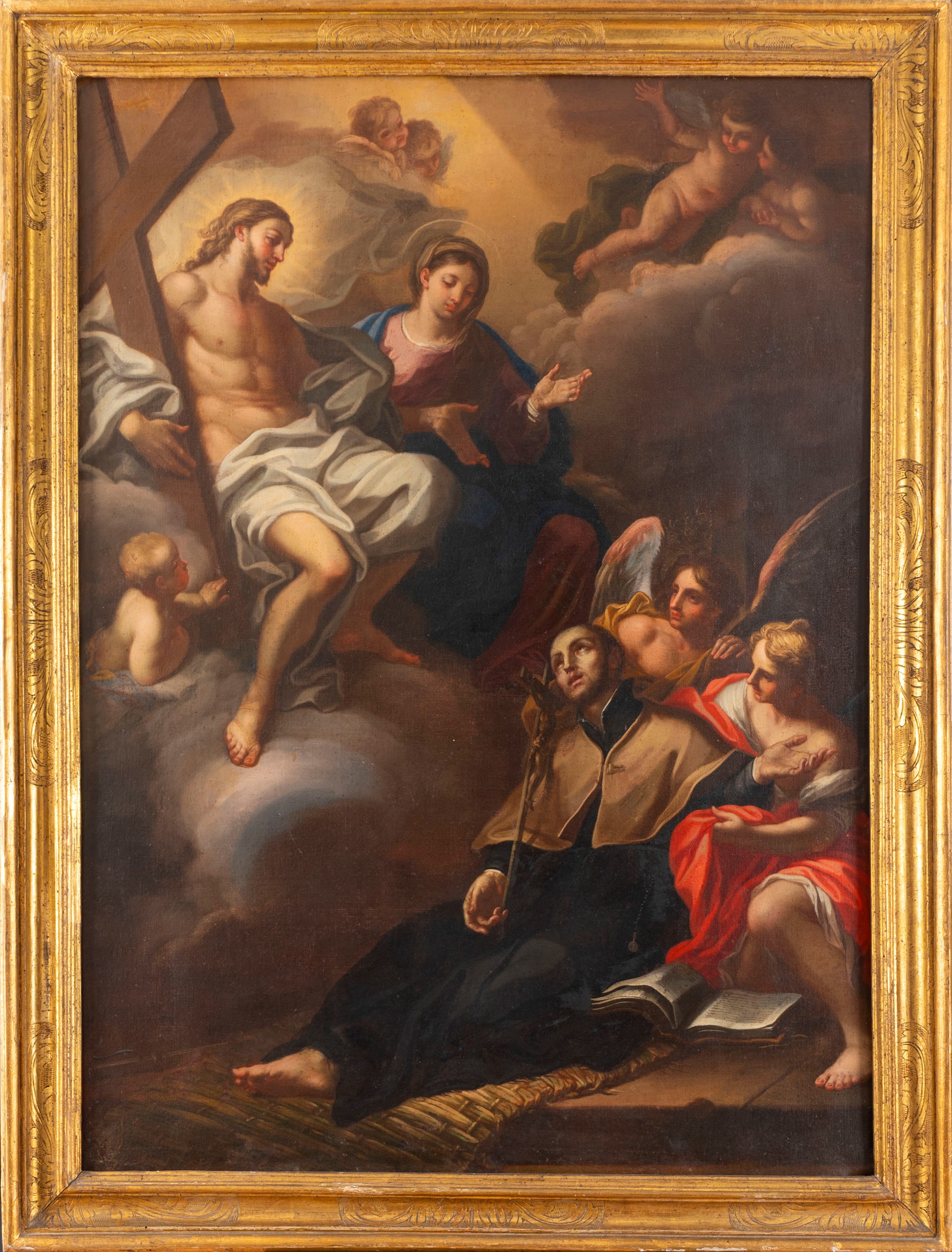 Scuola Romana, Secolo XVIII - San Francesco Saverio a Goa, olio su tela