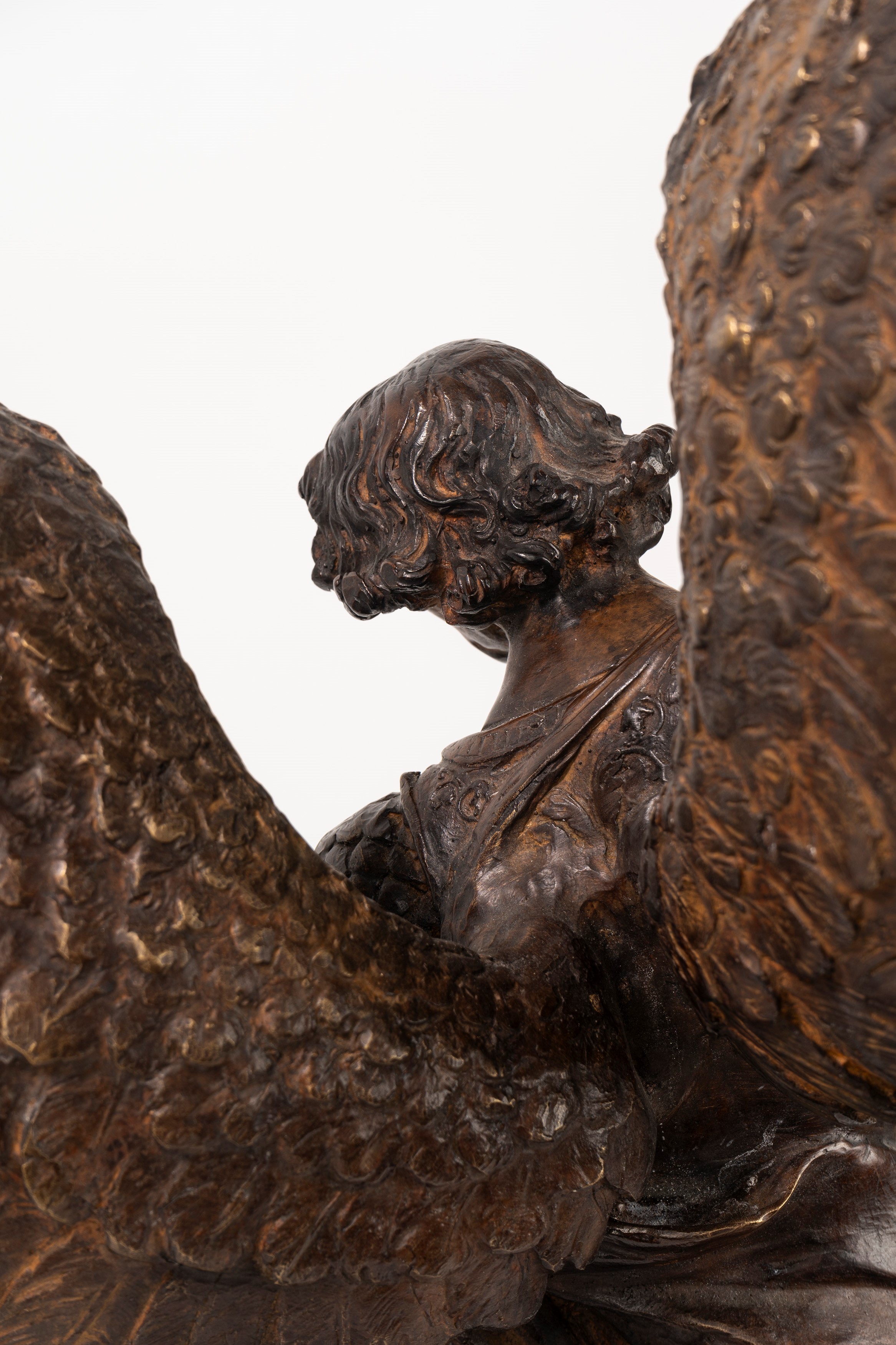 Scultura in bronzo raffigurante Arcangelo Michele, secolo XIX