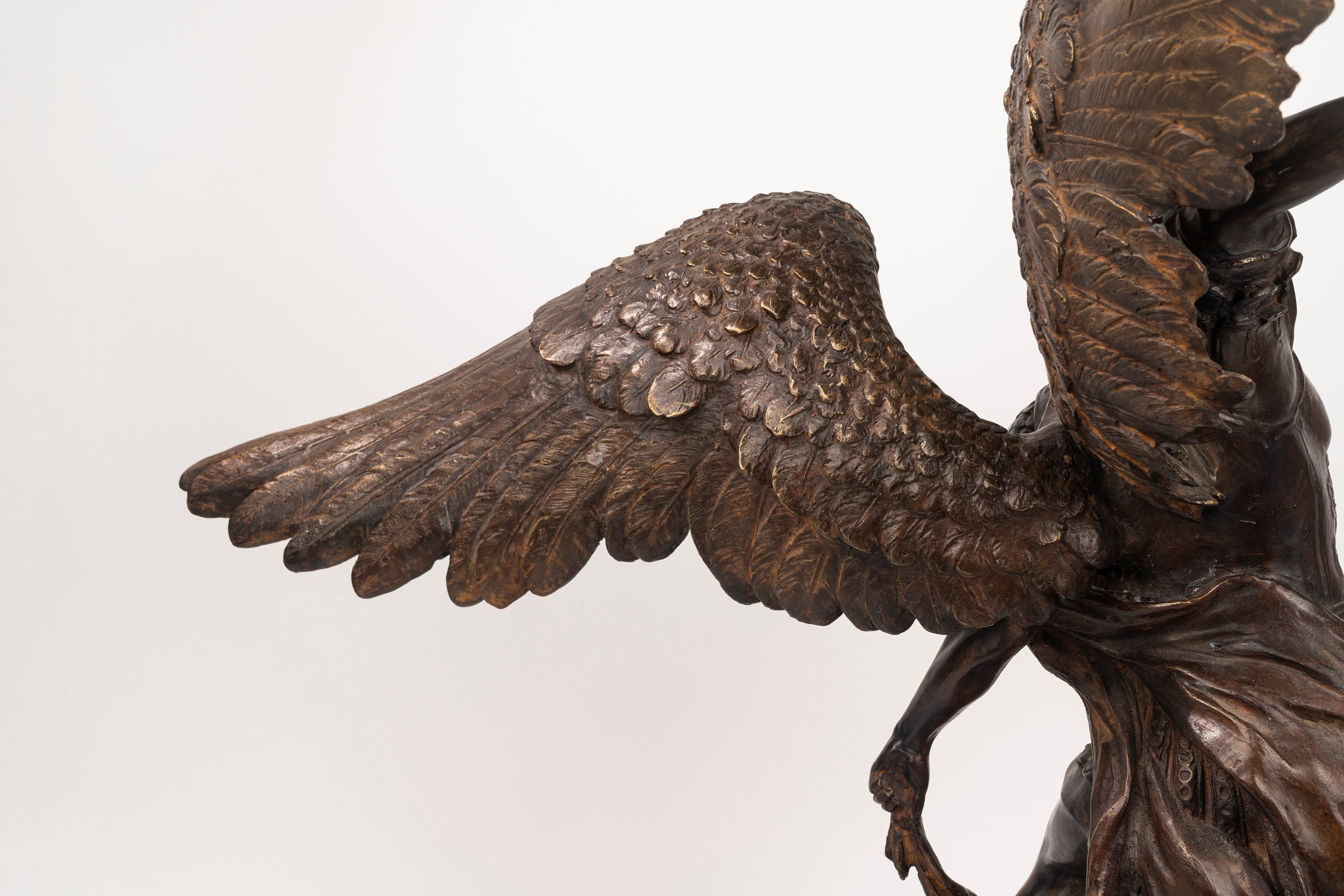 Scultura in bronzo raffigurante Arcangelo Michele, secolo XIX