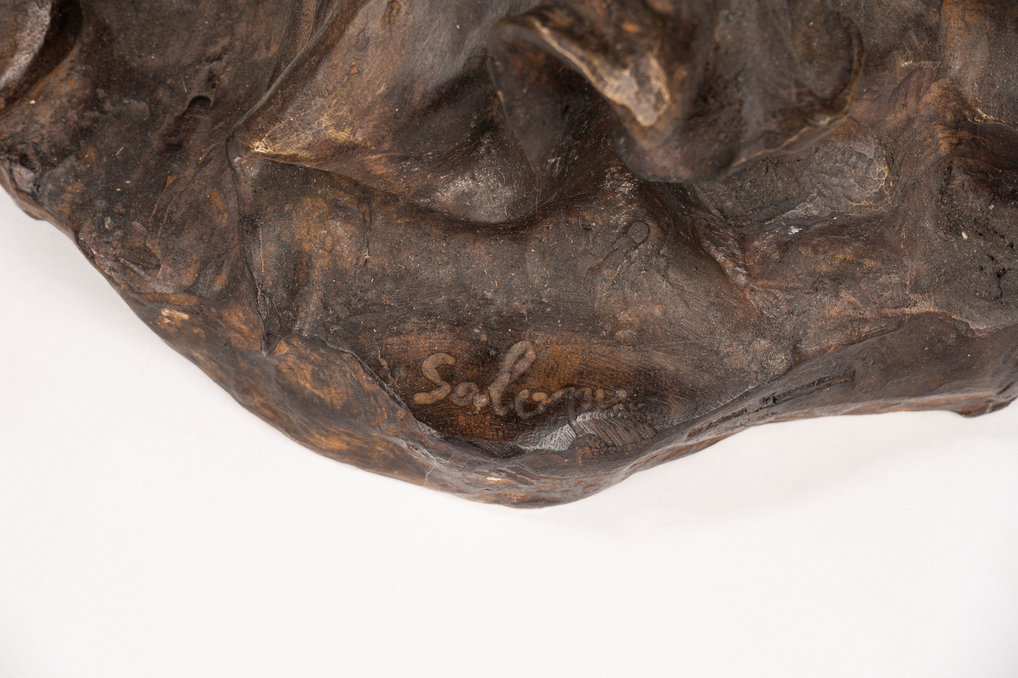 Scultura in bronzo raffigurante Arcangelo Michele, secolo XIX