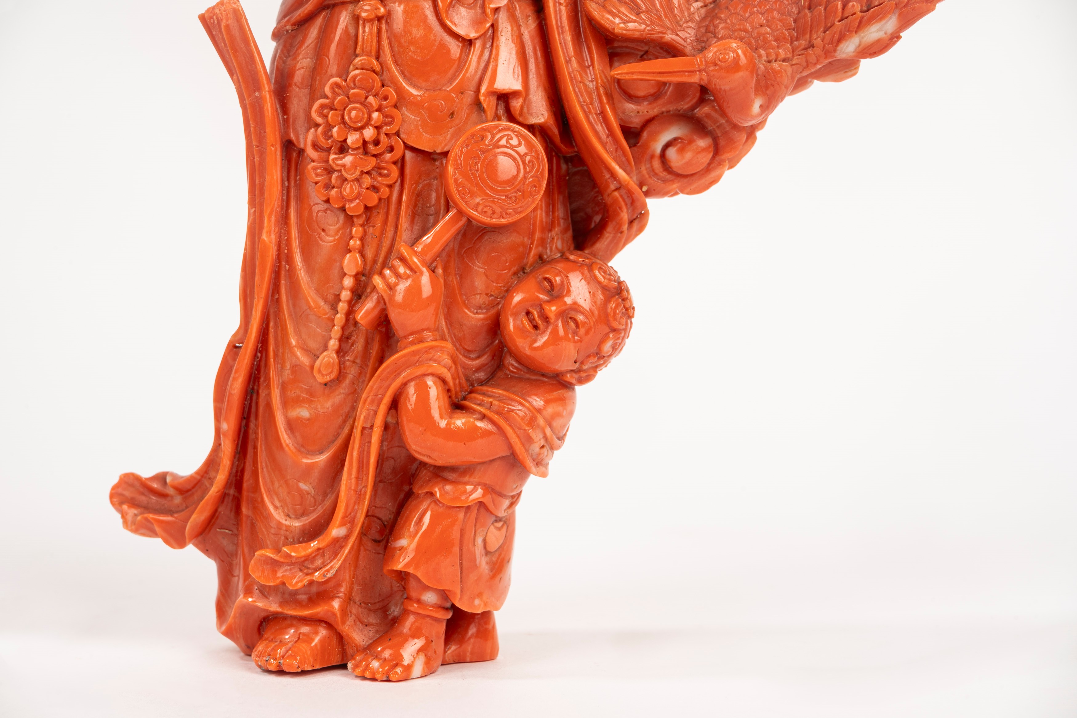 ☼ Shoulao in Corallo, Cina Secolo XX