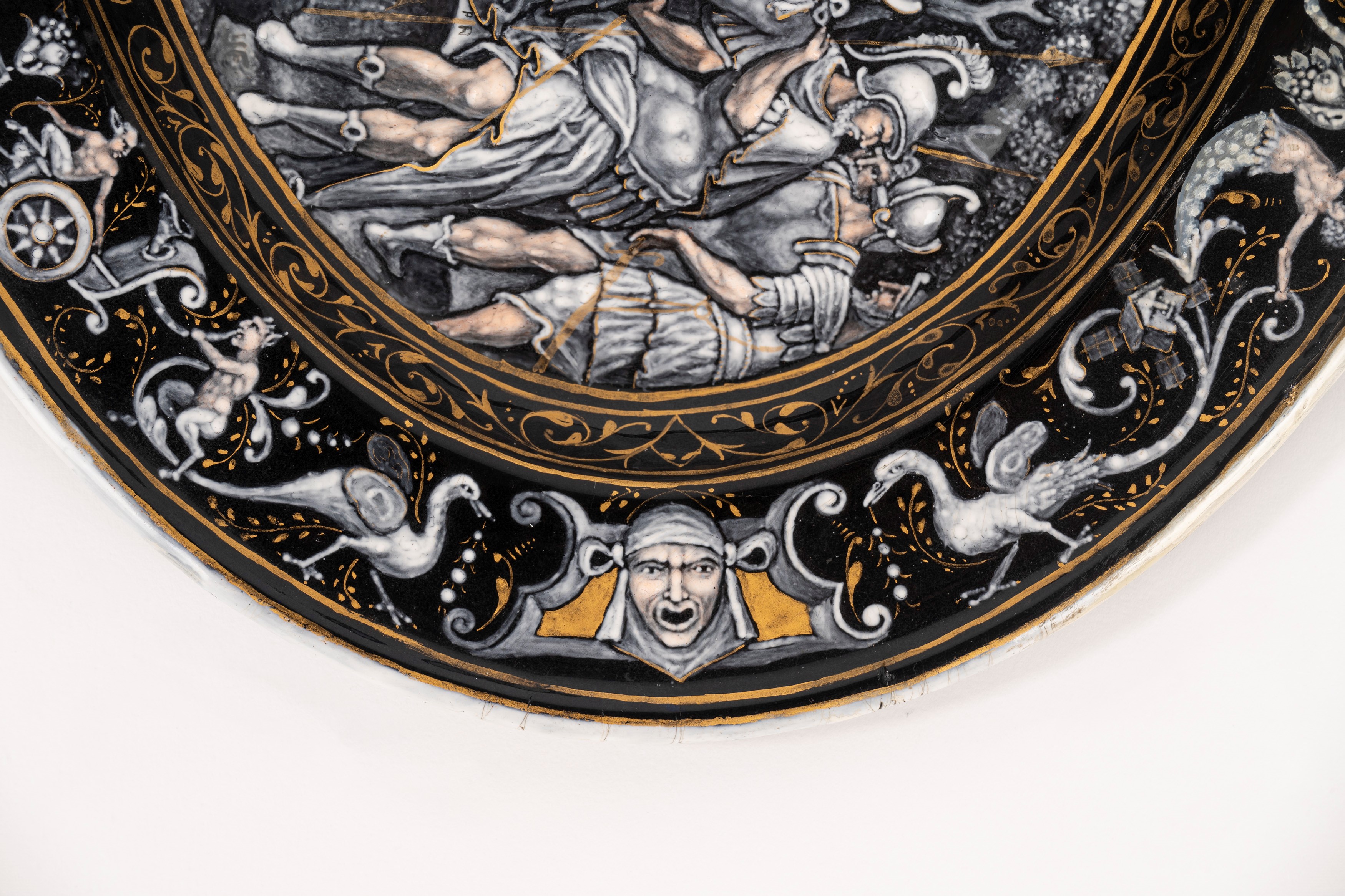 Attribuito a Pierre Reymond (1513-1584) - Piatto Ovale in Smalto di Limoges Raffigurante Abramo R...