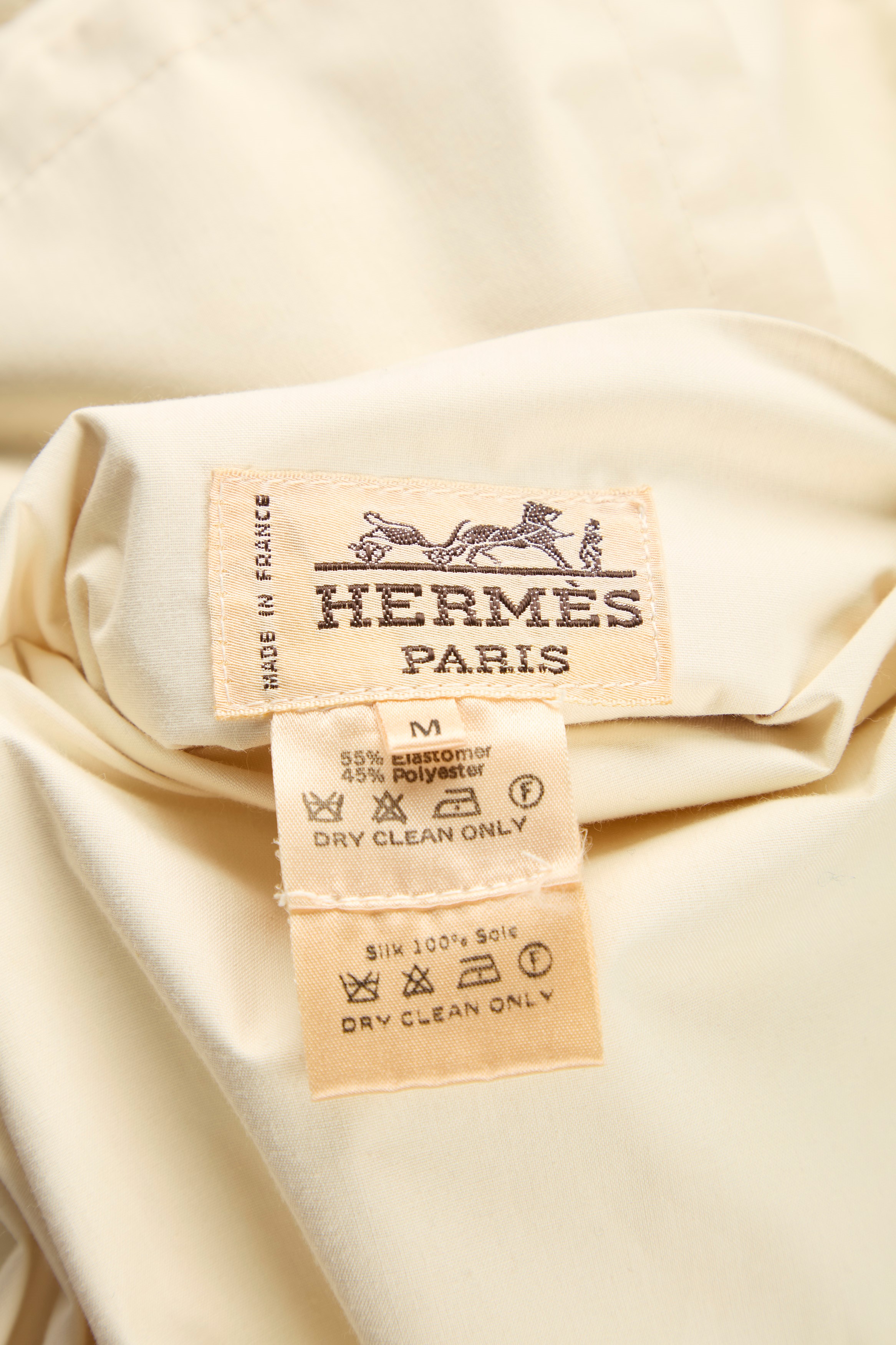 Hermès - Giacca imbottita double-face in seta matelassé con stampa di funghi