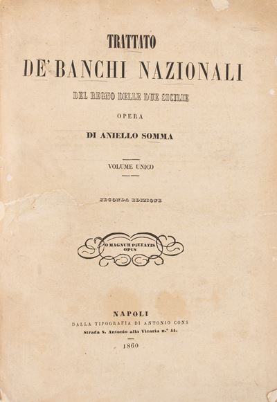 Trattato De' Banchi Nazionali del Regno delle Due Sicilie.