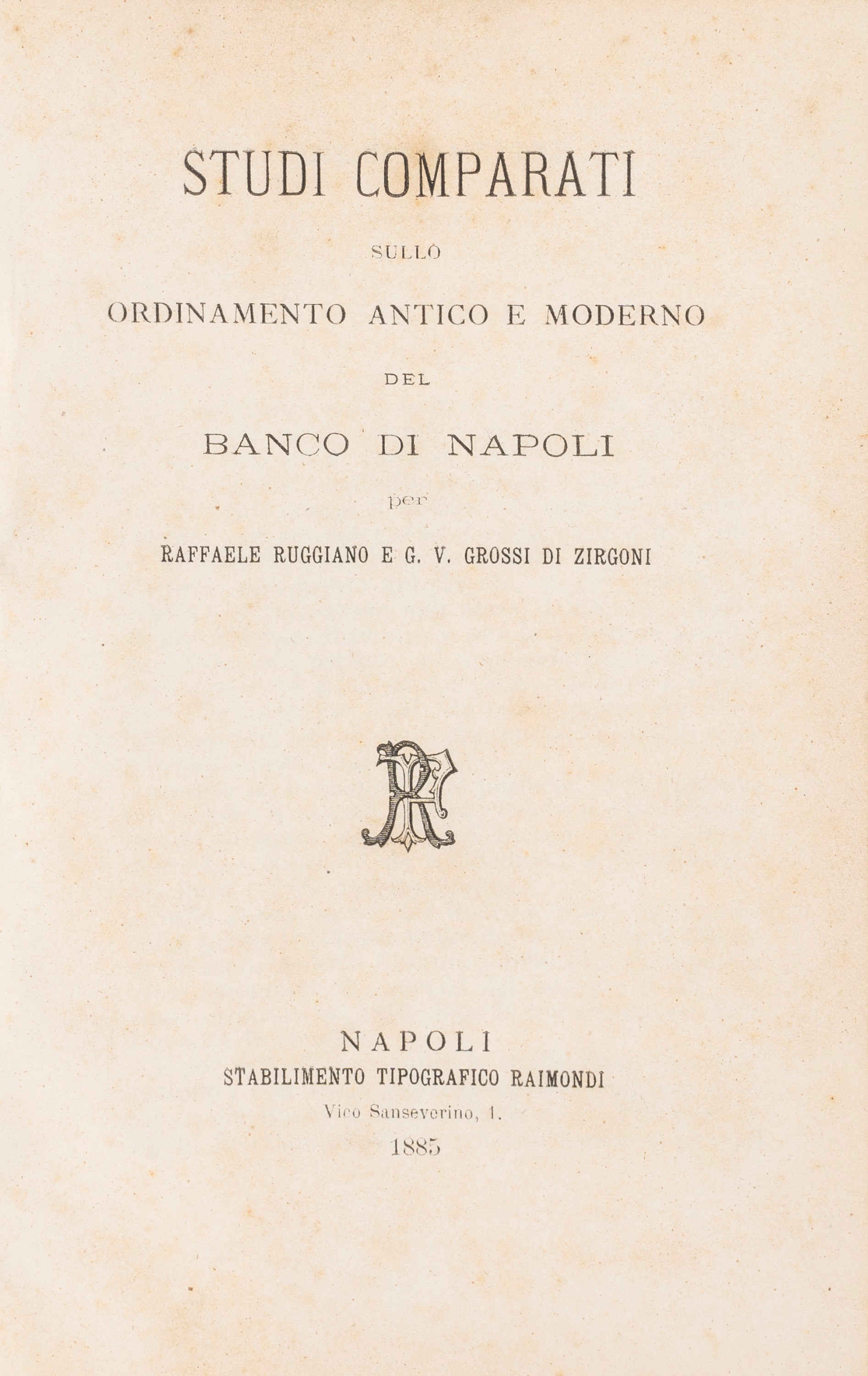 Ruggiano, Raffaele - Grossi di Zirgoni, G.V. - Comparative studies on ...