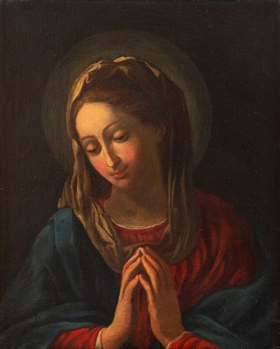 Madonna orante, olio su tela