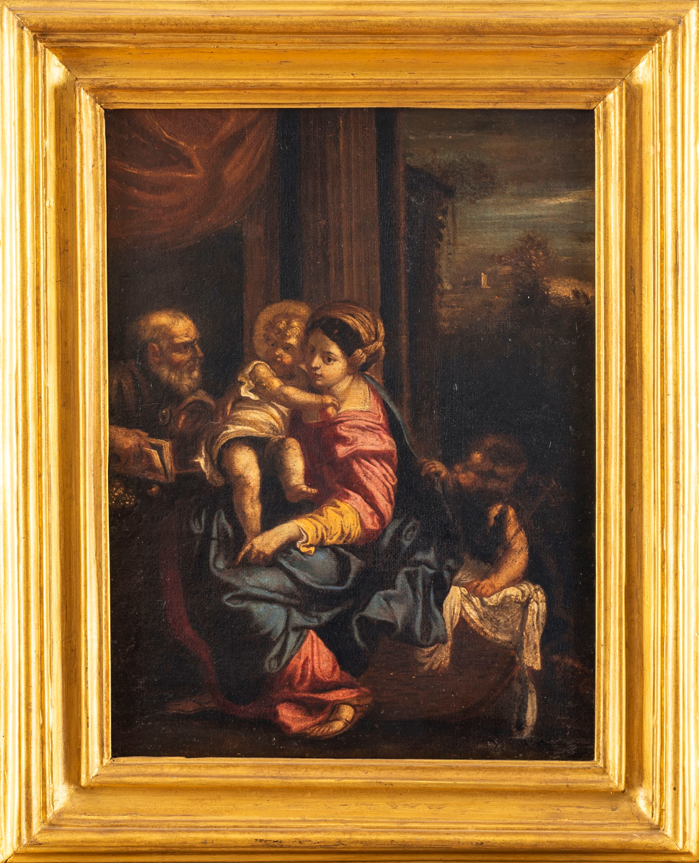Da Annibale Carracci - Sacra Famiglia con San Giovannino, olio su tela