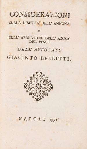 Considerations on the freedom of the annona and on the abolition of the fish tax.