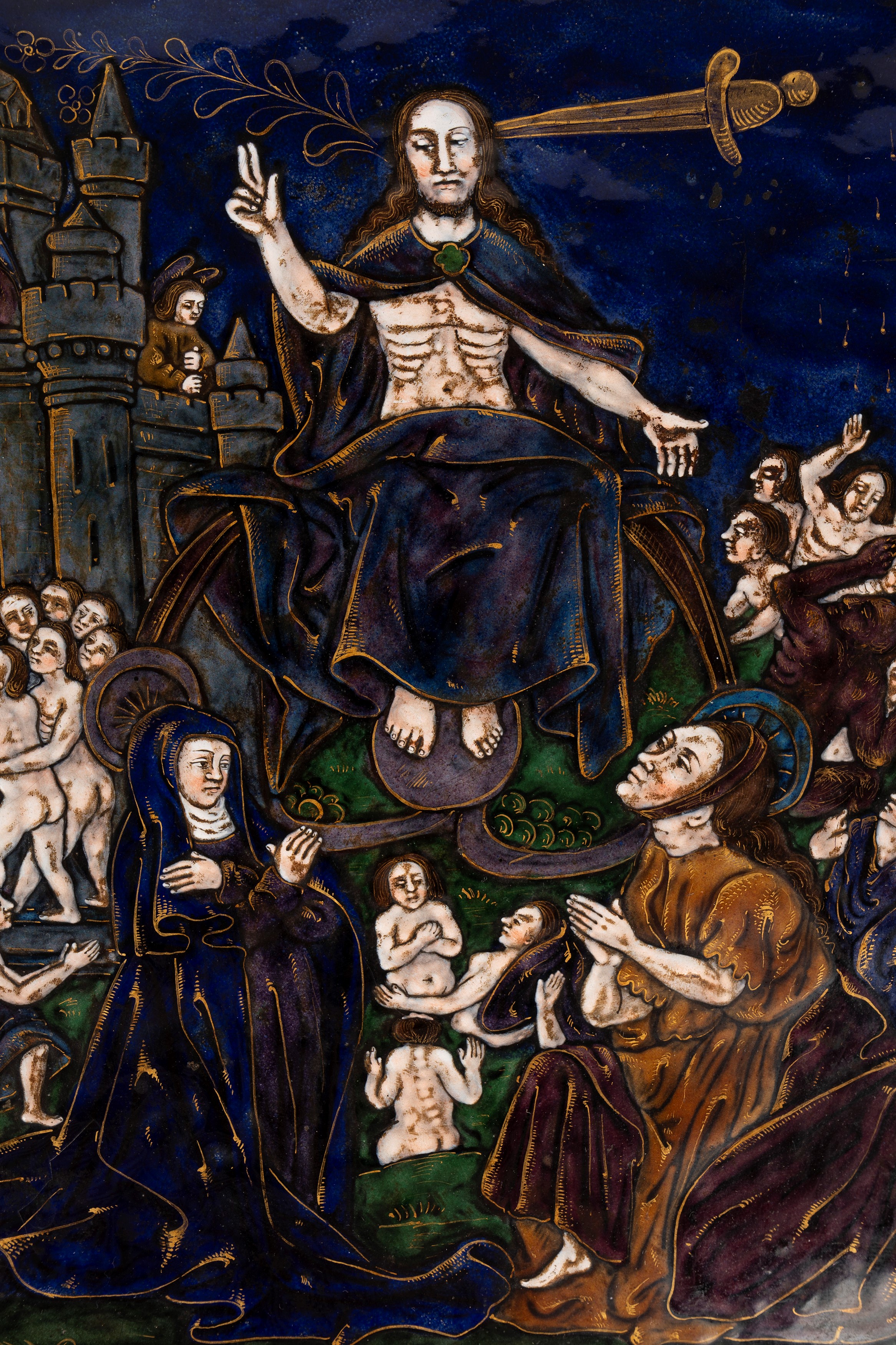 Antico Dittico in Smalto di Limoges Raffigurante Scene Bibliche