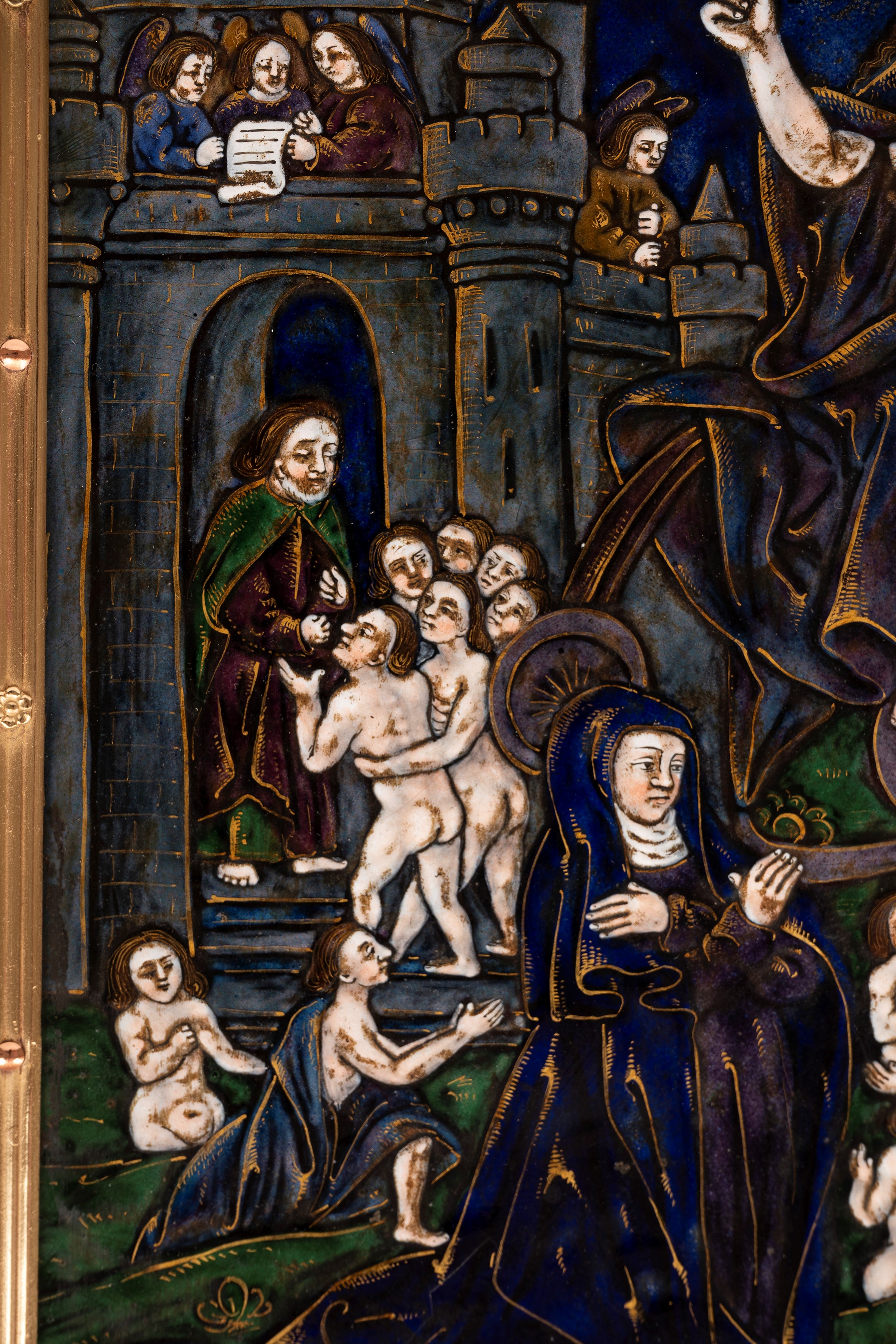 Antico Dittico in Smalto di Limoges Raffigurante Scene Bibliche